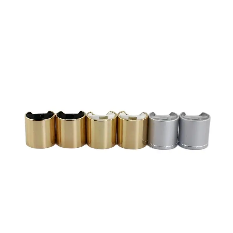 100pcs Silver Disc Top Caps With Aluminum Collar 24 410 Gold Shampoo Cap Plastic Bottle Container Cap Push Pull Press Caps шампунь для ежедн применения с живым коллагеном basic shampoo with alive collagen hyperfill pro