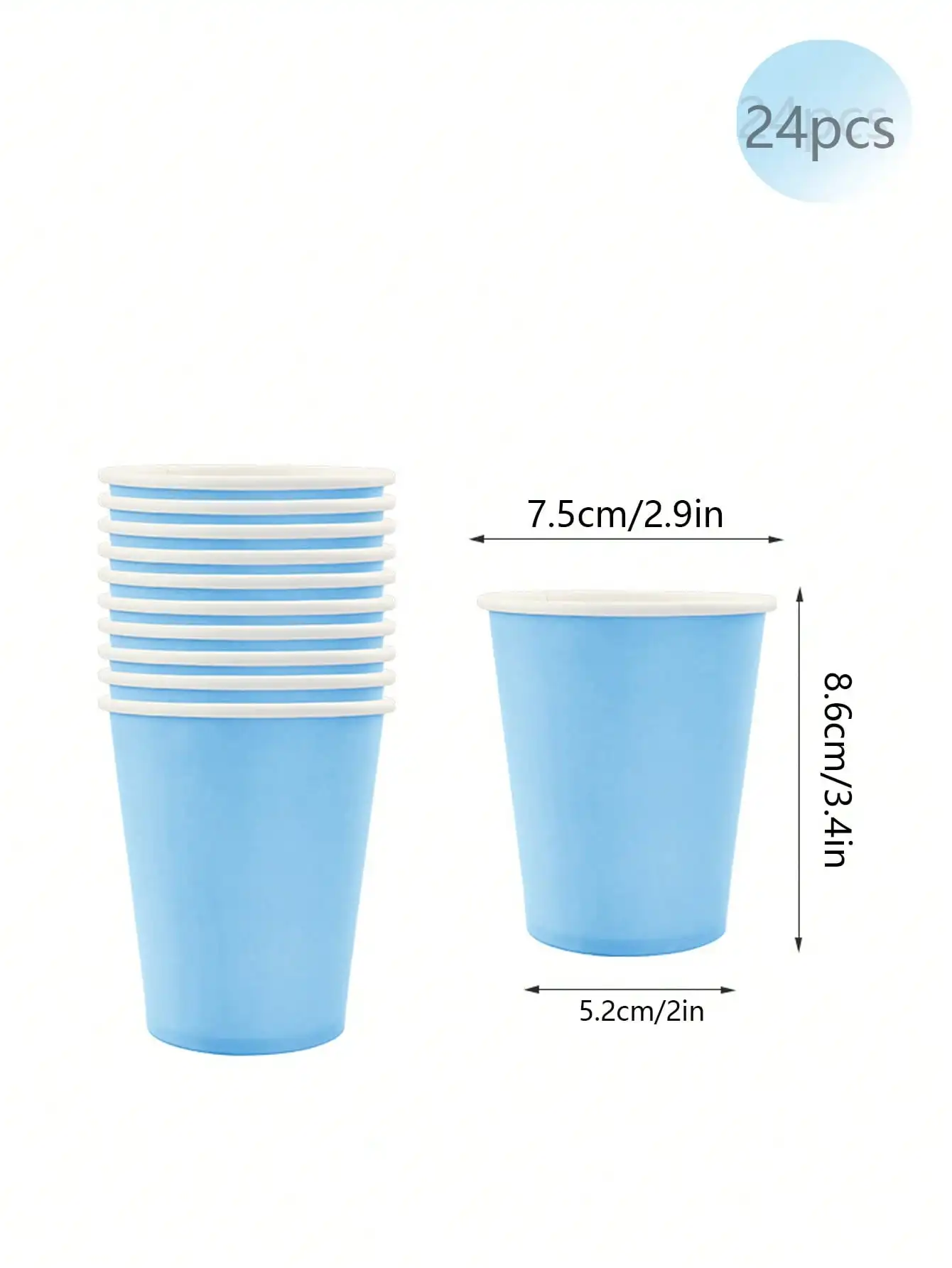 Sky Blue Party Supplies Set - Disposable Plates Spoons Forks Knives