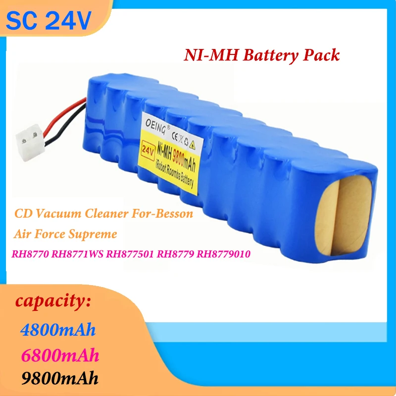 

Vacuum Cleaner Rowenta Air Force 24v for CD Vacuum Cleaner Besson Air Force Extreme RH8770 RH8771WS RH877501 NiMH Battery Pack