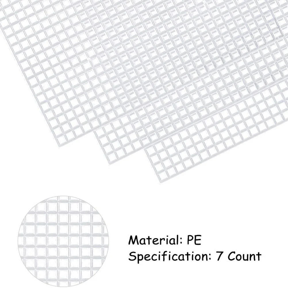 Craft Supplies Plastic Weaving Mesh Square Mesh Plastic Canvas Sheets for Embroidery Crafting Cross-Stitch Needlepoint DIY Colorful Coasters