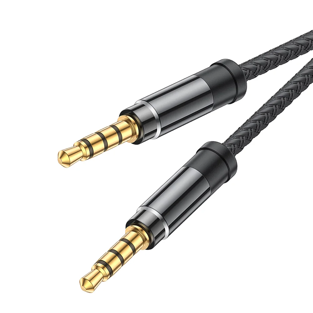 Premium 3.5mm TRRS Aux Cable - 4-Pole Male-to-Male Audio Cord, 3-Meter Length