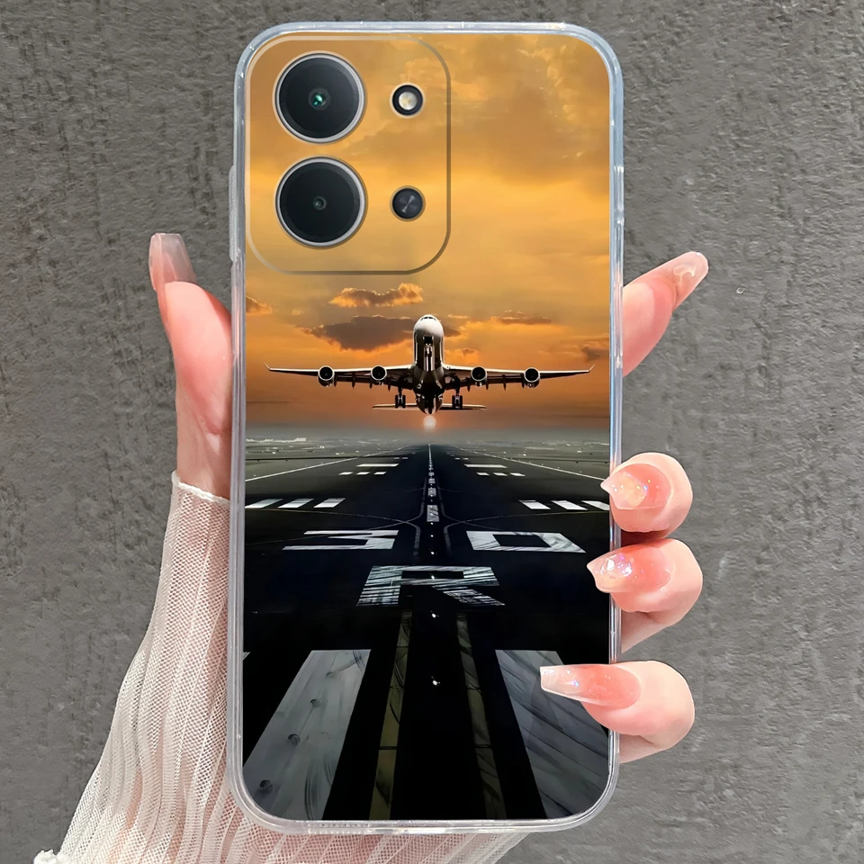 Cartoon Penguin Pig Shockproof Transparent Phone Shell Bumper