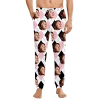 Customize A Product Exclusively For You Men'S Casual Home Diy Custom Pajamas Pocket Drawstring Design Casual Trousers 2