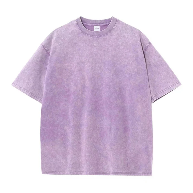 Vintage Snowflake Point Solid Color Cotton Short Sleeve Tee