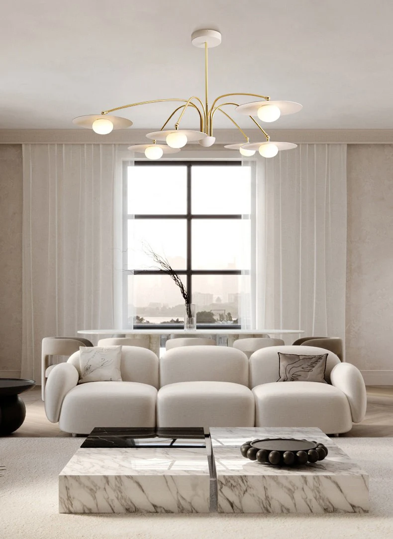 Eye protection lamp water drop Nordic living room chandelier light luxury simple bedroom dining room lamps