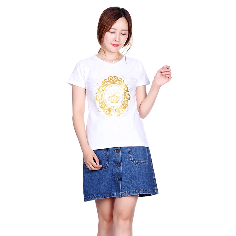 

Y2K Top Women Tee Summer Fashion Round Neck Candy Color Cotton Printed Short Sleeve Women's T-shirt