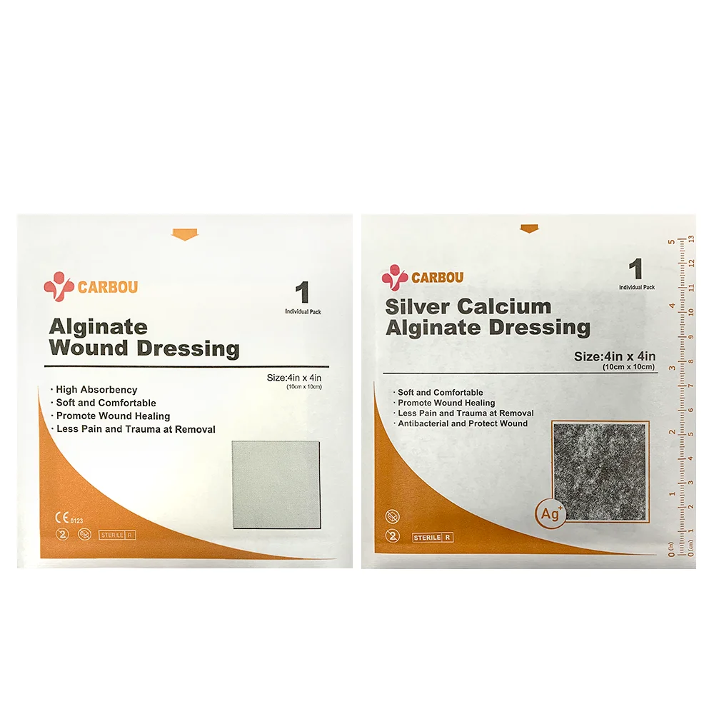 1pcs4x4SilverCalciumAgAlginateWoundDressingSoftandAbsorbent