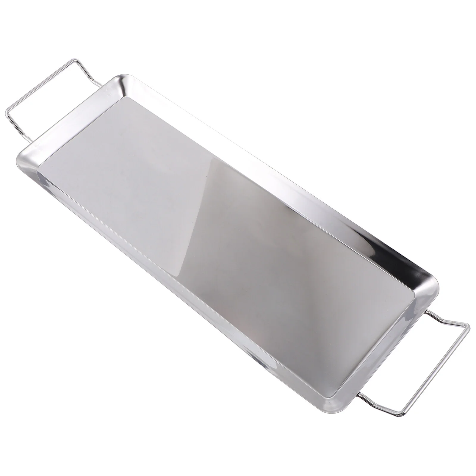 Grill Tray BBQ Fry Pan Non-Stick Barbecue Stainless Steel Bakeware Thicken Roasting Accessory Fish Baking Sheet