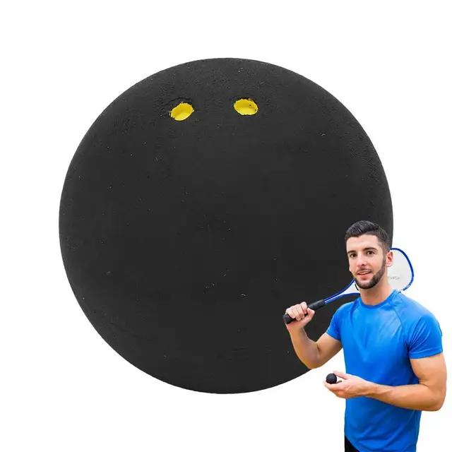 1Pc Double Yellow Point Squash Balls Rubber Squash Racquet Balls Squash Speed Training For Double Yellow Dots Squash Ball