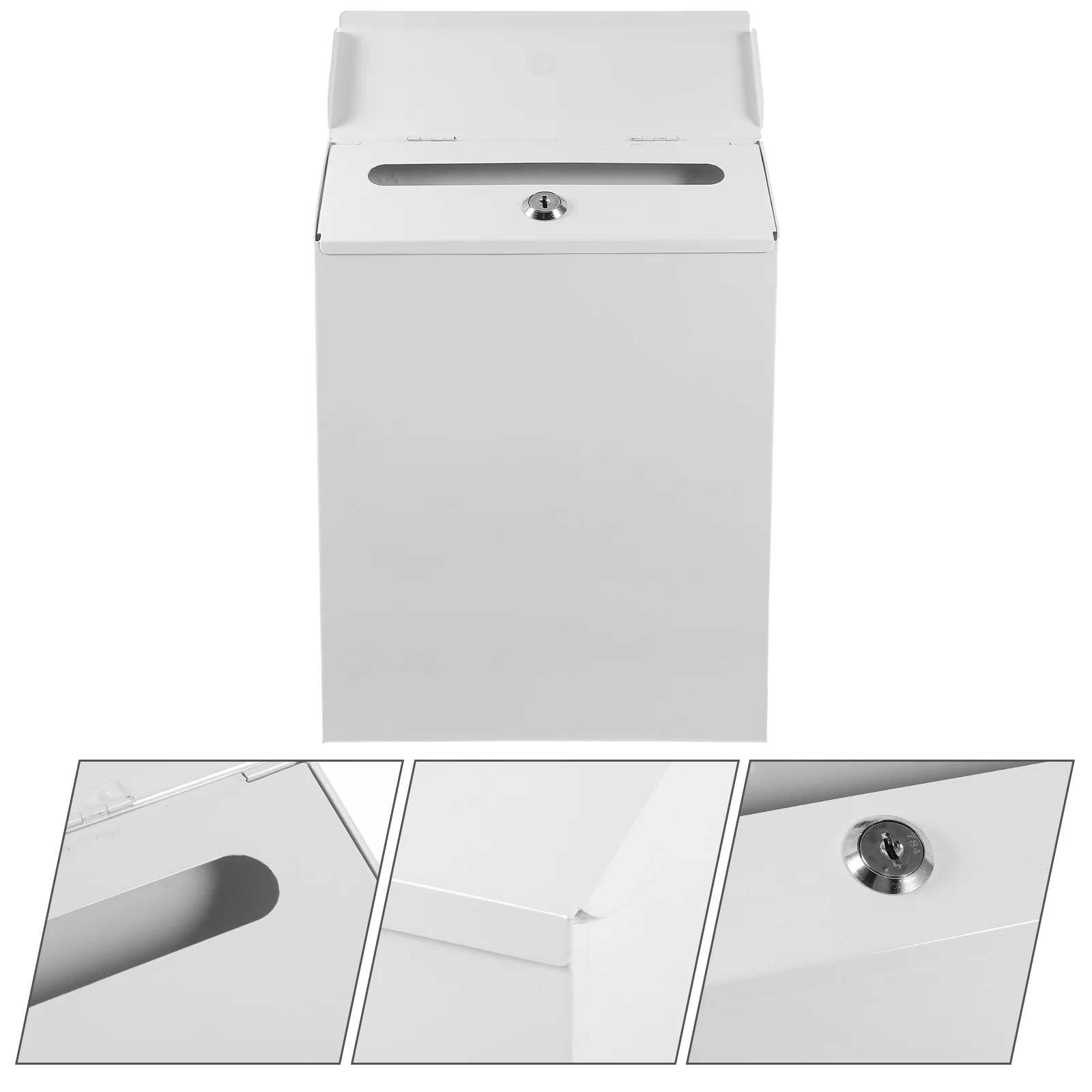 

Wall-Mount Mailbox Lock Galvanized Metal Letter Box Security Drop Box Hanging Secured Postbox Suggestion Box Wall Collection Box