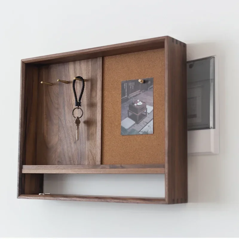 

Настенная коробка для хранения, подвесная распределительная коробка, украшение из черного ореха