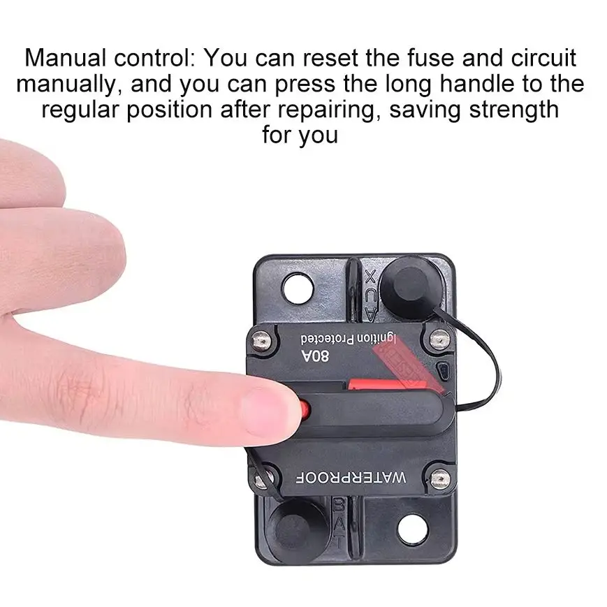 Waterproof Adjustable AMP Circuit Breaker Fuse