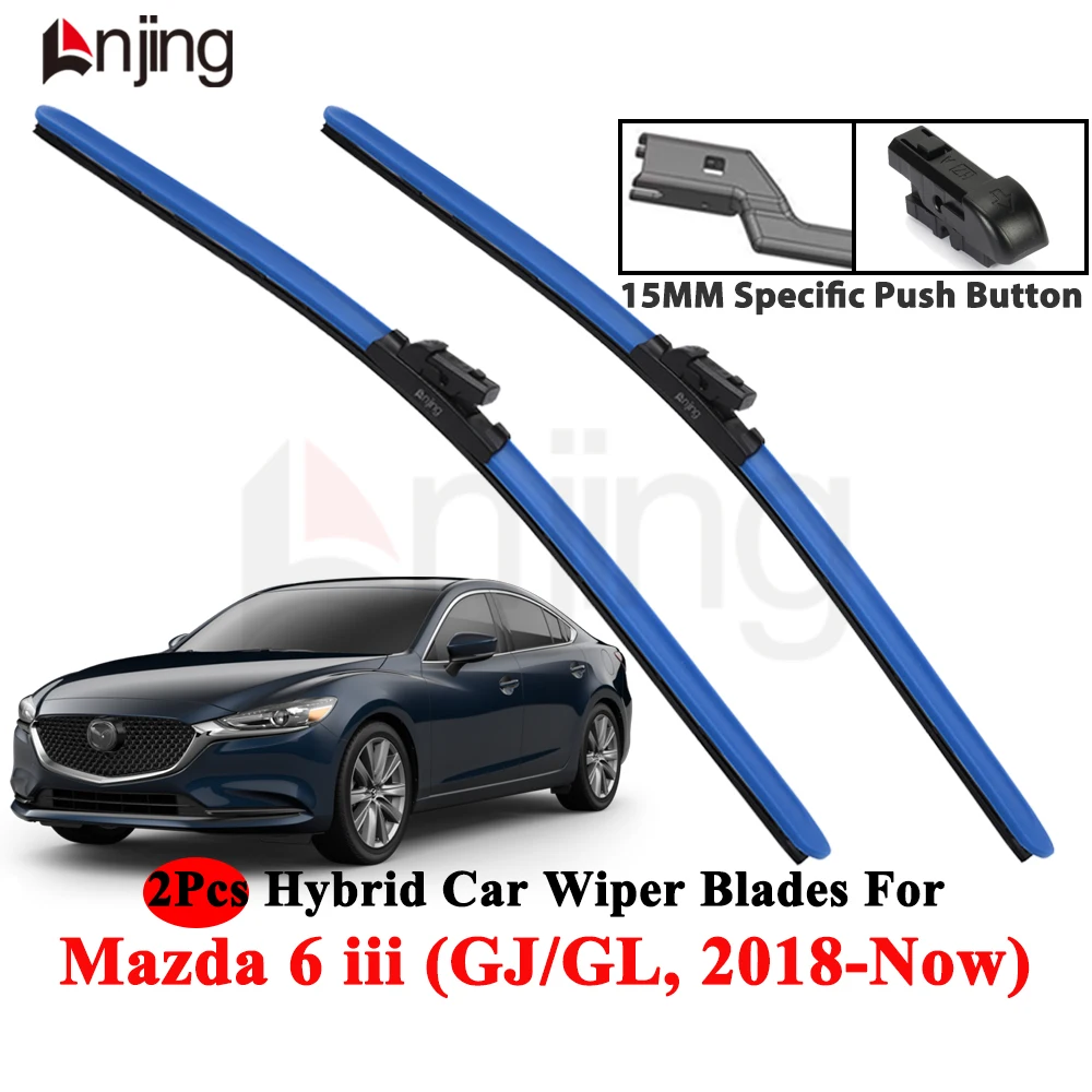 LNJING Farbige Wischerblätter für Mazda 6 Atenza GJ GL 2018-Heute