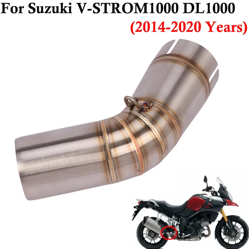 

Slip On For SUZUKI DL1000 V-STROM 1000 DL 1000 2014 - 2020 Motorcycle Exhaust Muffler Escape Modified Middle Link Pipe 51MM