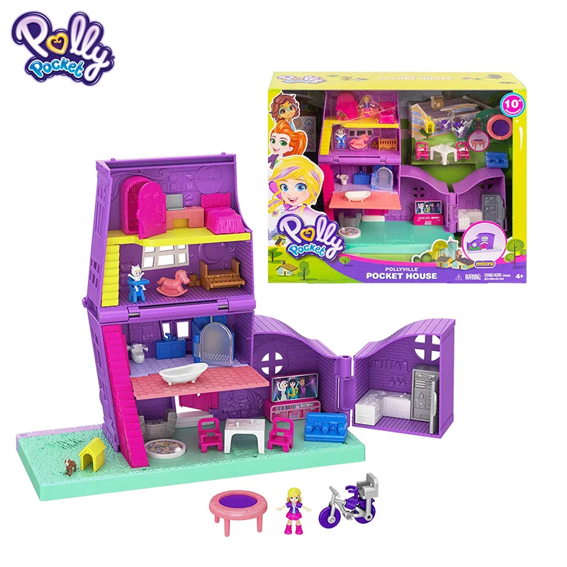 Casa Casinha Grande Da Polly Barbie + 28 Mini Móveis_b em Promoção