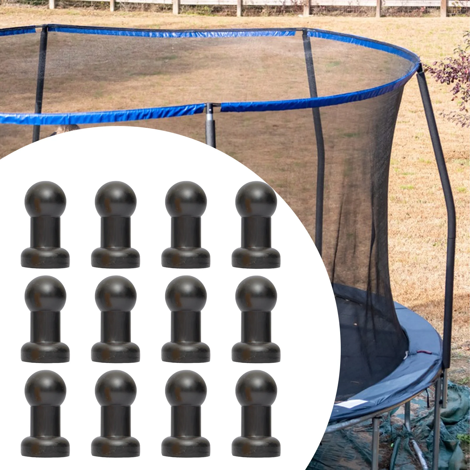 12-Piece Trampoline Safety Pole Cap Set