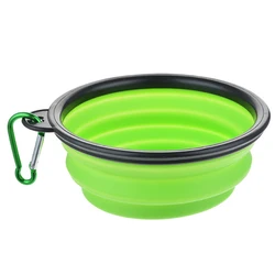 Collapsible Pet Dog Bowl & Portable Food Container - 650ml (Light green)