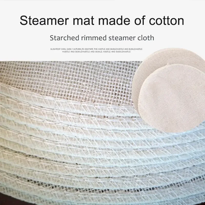 5Pcs 28CM Pure Cotton Steamer Cloth Household Drawer Cloth Steamed Rice And Bun Mat Round Cotton Gauze Kitchen steamer cloth