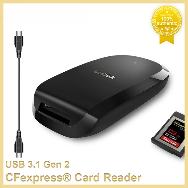 Sandisk Extreme Pro cfexpress-type-cケーブル付きカードリーダー,usb 