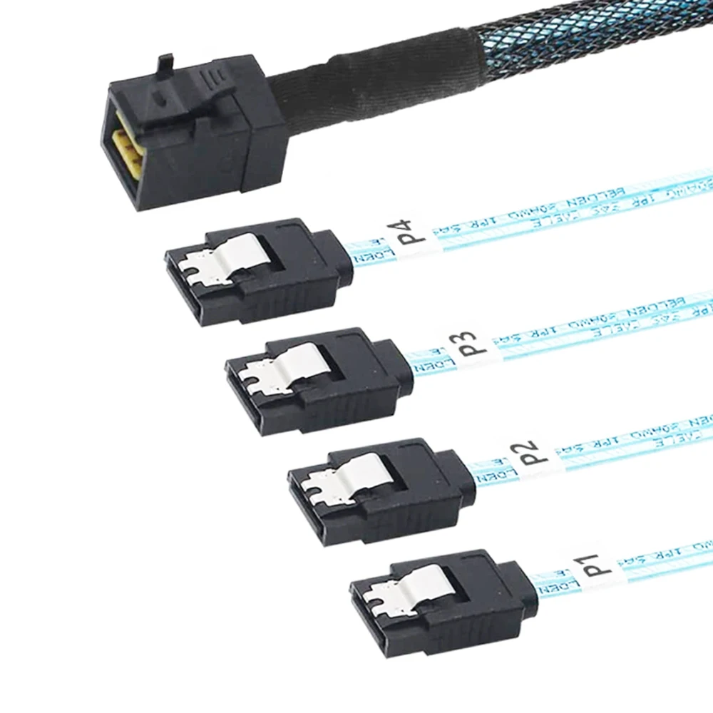 SFF-8643 - SATA, 미니 SAS - SATA 케이블 미니 SAS 브레이크아웃 케이블 SFF 8643 - SATA 미니 SAS HD - SATA SAS - 4X SATA 케이블