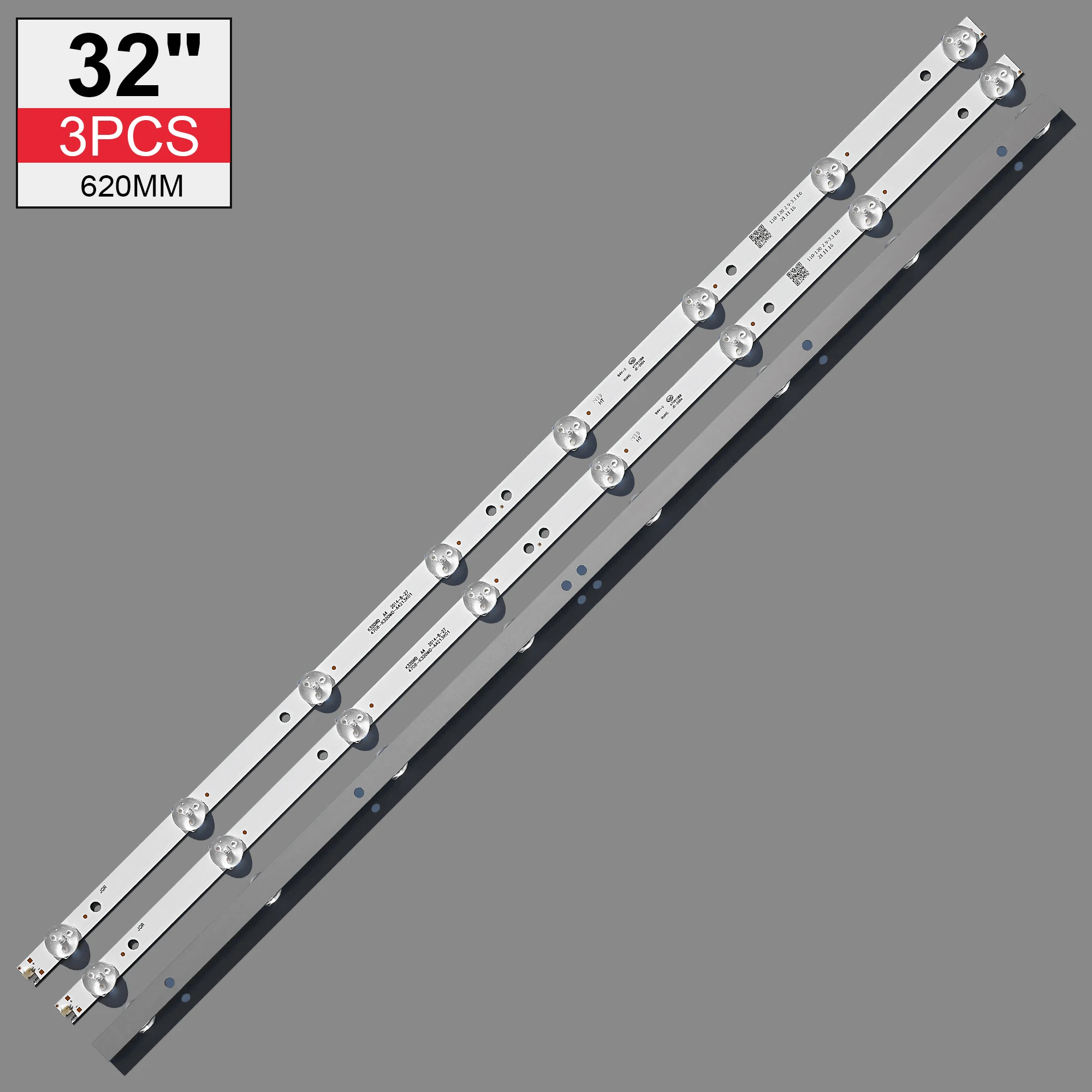 3 pièces/lot Nouvelle bande LED K320WD 4708-K320WD-A2213K01 A4213K01 471R1055 471R1P53 8 LED 618mm pour LE32D59 32PFL3045