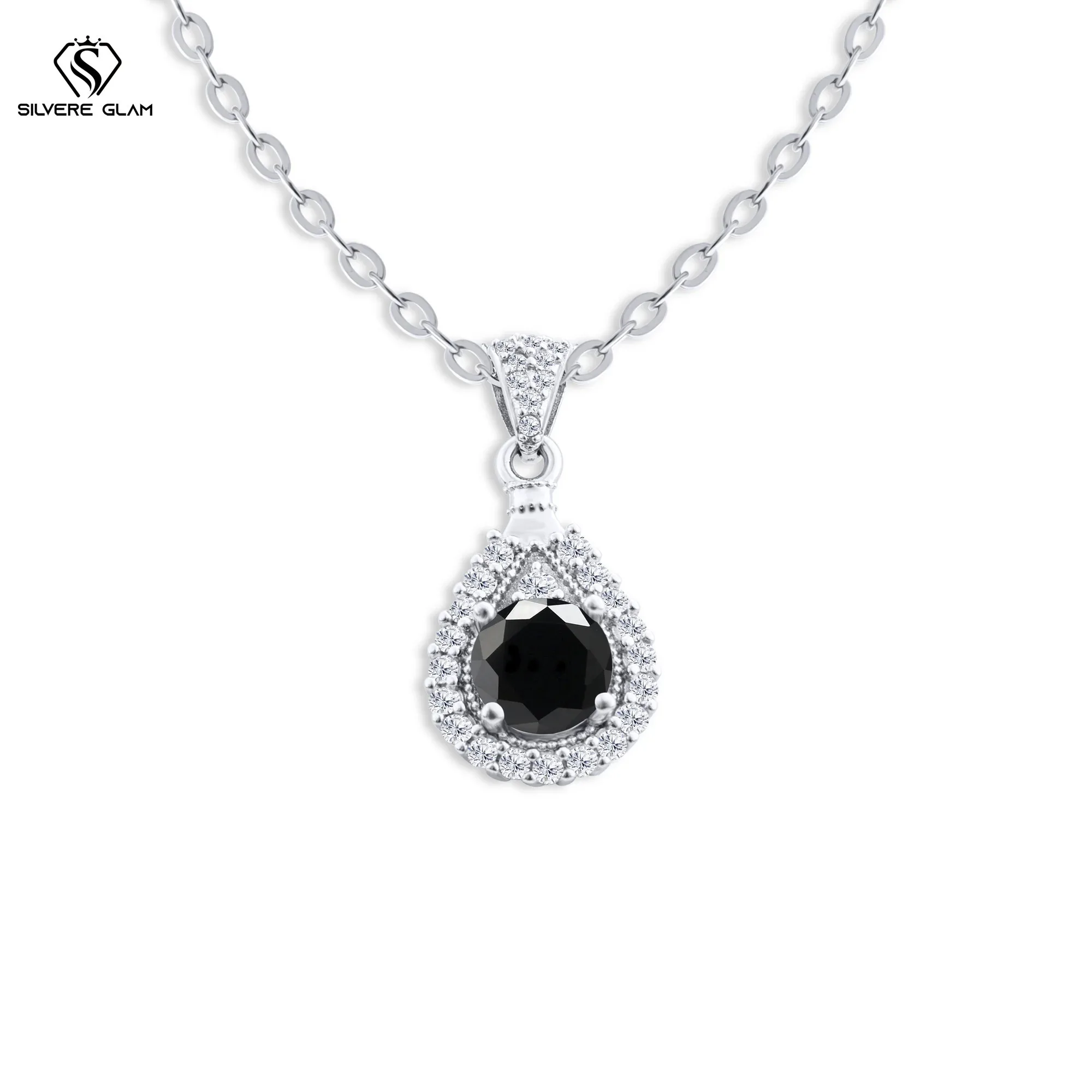 Hot Sale Classic 925 Sterling Silver Oval Necklace 1CT D Color Moissanite Women Necklace Fine Jewelry Pendant For Wedding Party 2
