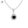 Hot Sale Classic 925 Sterling Silver Oval Necklace 1CT D Color Moissanite Women Necklace Fine Jewelry Pendant For Wedding Party 2