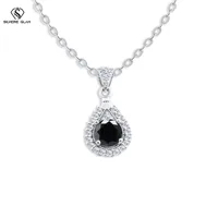 Hot Sale Classic 925 Sterling Silver Oval Necklace 1CT D Color Moissanite Women Necklace Fine Jewelry Pendant For Wedding Party 2