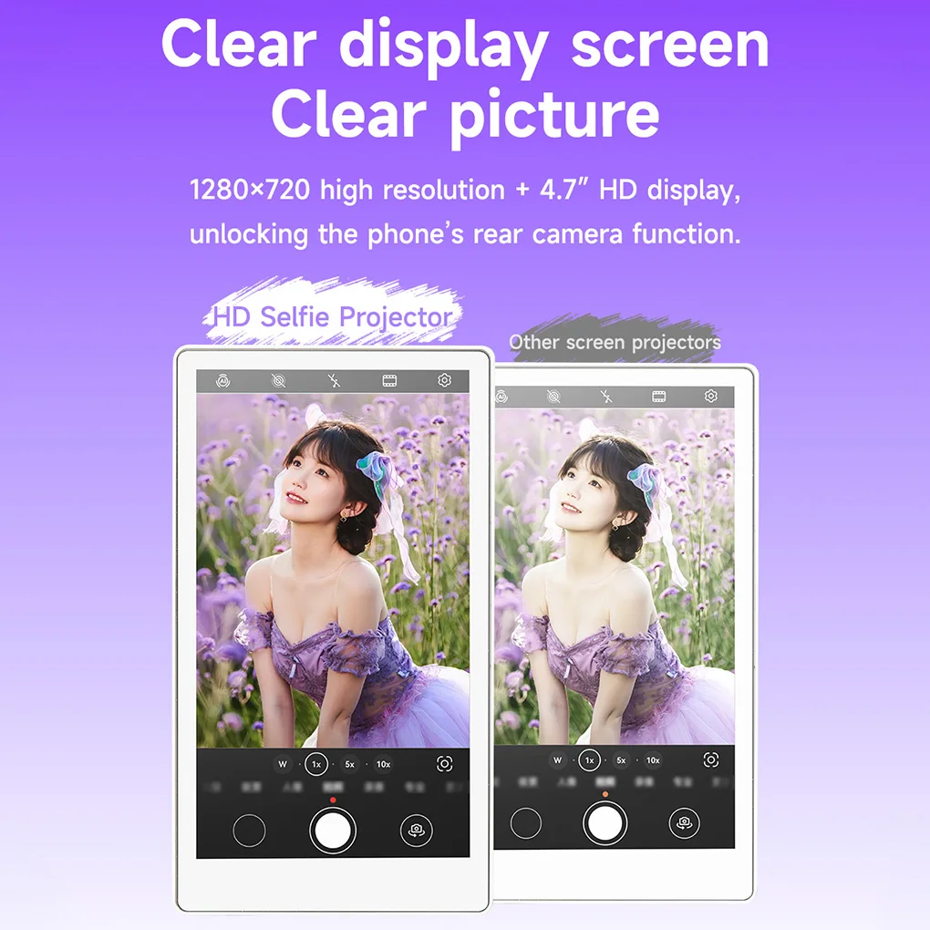Mobile Selfie Wireless Screen Mirroring Device, Rear Camera, Live Streaming, Selfies, Magnetic Attraction Screen Sharing Device
