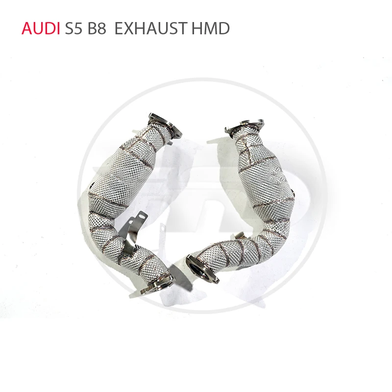 

HMD Car Accessories Exhaust System Manifold for Audi S4 S5 B8 Catless Pipe With Catalytic Converter Header