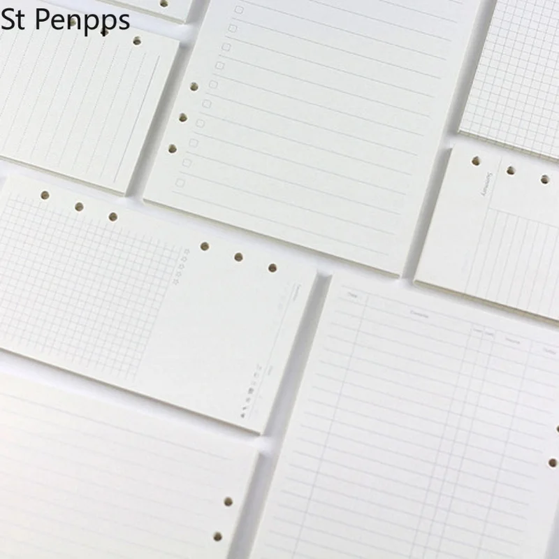 Notebook Refill Paper Refill Binder A5/A6/A7 Loose Leaf Refill Spiral Binder Planner Diary Insert Schedule Organiser Plan 45 Sheets Notes Paper 6 Holes Dot Grid