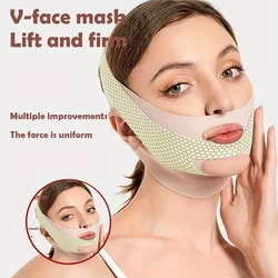 Facial Slimming & Lifting Bandage for Relaxation and Double Chin Reduction (Light pink)
