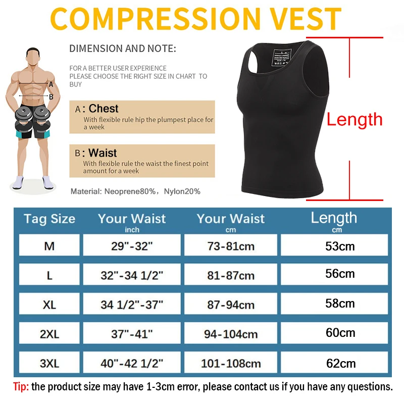 Mens Compression Shirts Slimming Body Shaper Vest Workout Tank Top Tummy  Control Shapewear Abs Abdomen Corset Undershirt - AliExpress