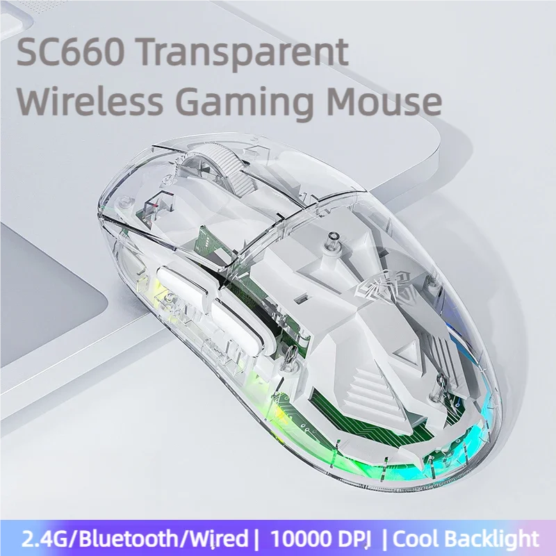 Mouse Gamer sem Fiosensor Óptico Macro Programável Mouse Ergonomico Laptop pc Gamer 10000dpi Aula-sc660