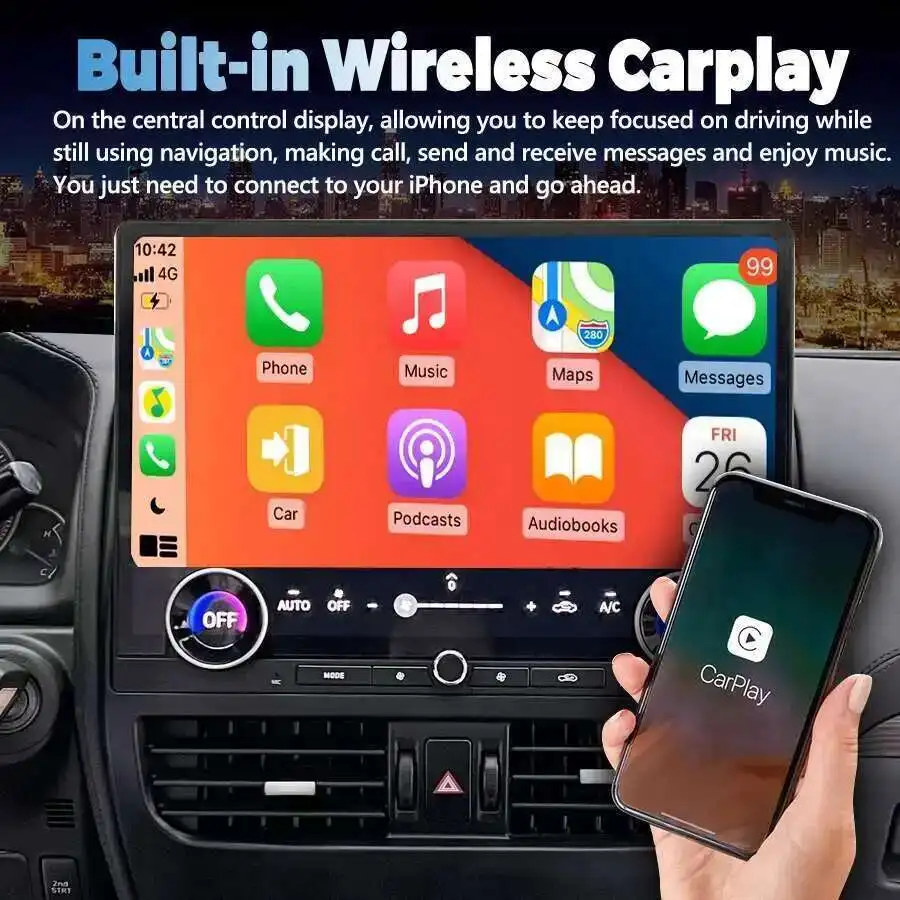 16.8" For Lexus Gx470 For Toyota Prado 120 2002-2009 Android 14 Car Radio Touch