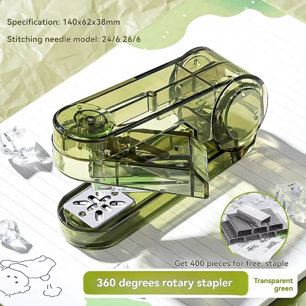 1pc Portable Stapler Portable Binding Machine Mini Binder Labor-Saving Home Use Stapler Office Stationery for School Supplies - 2