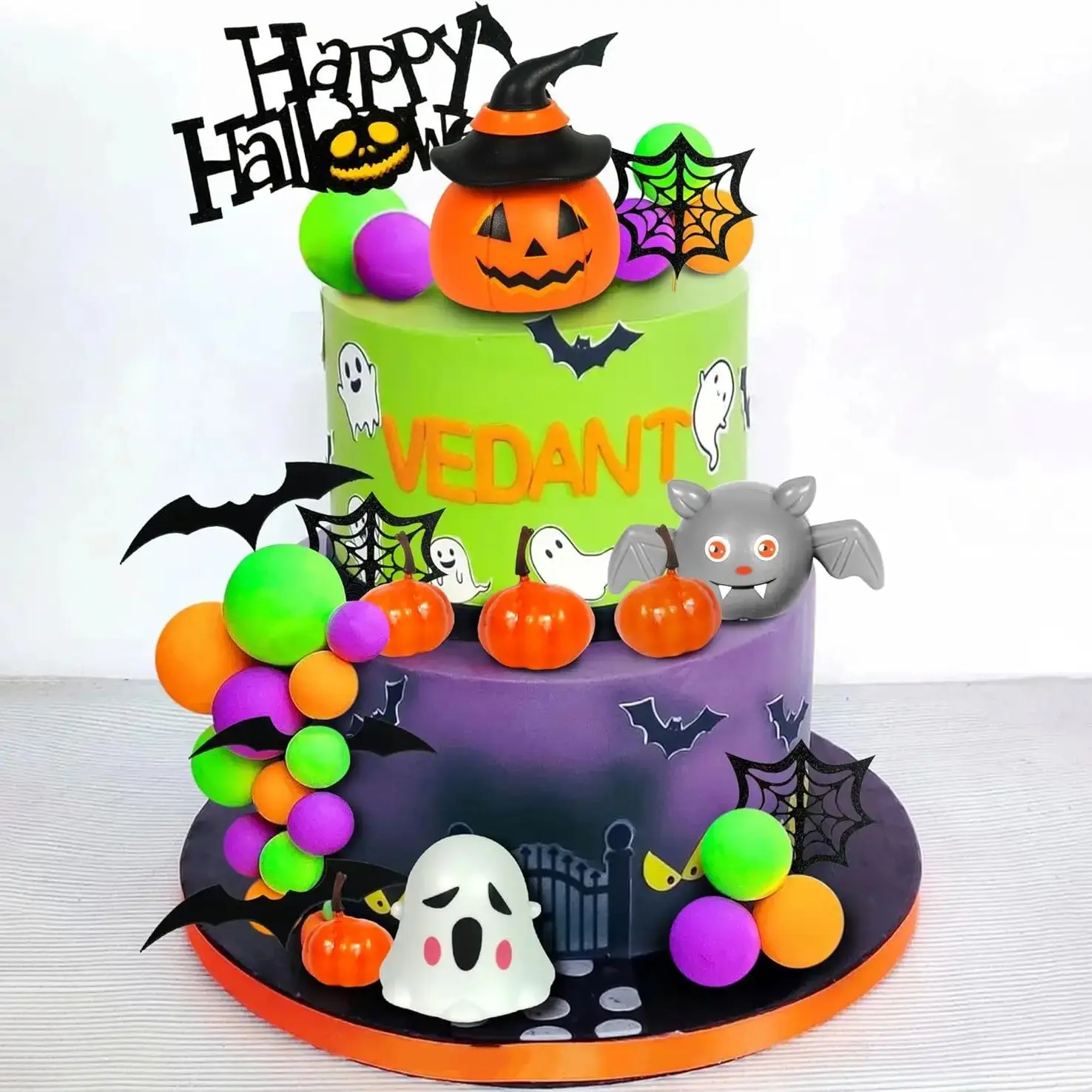 100 Pics à Cupcake Halloween - Toppers Fantômes, Citrouilles, Chauves-souris Pour Décorer Vos Gâteaux De Fête