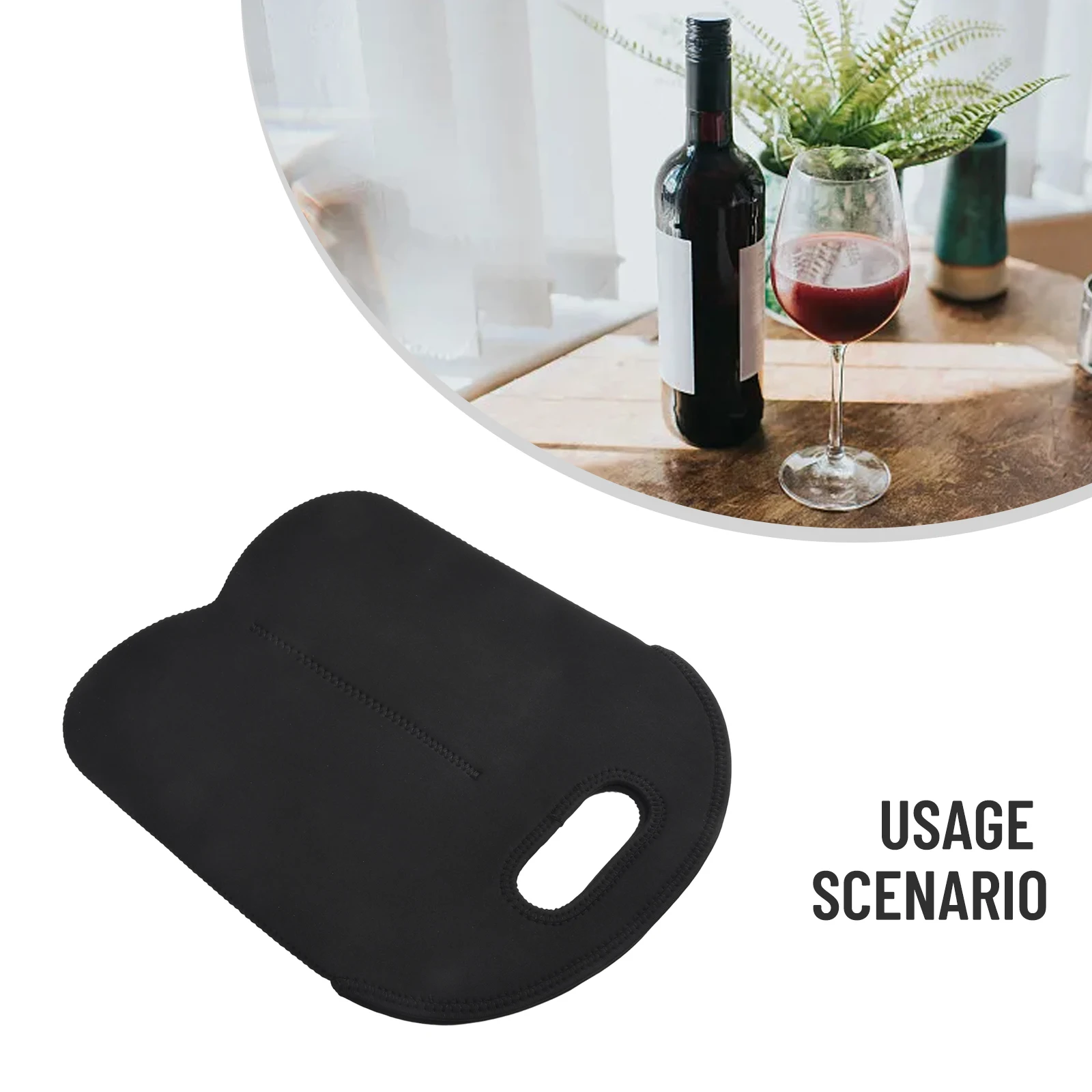 

Sturdy Neoprene Bag Tote Carrier Cooler Case for Carrying 2 Bottles of Drink/Wine/Beer Waterproof and Insulated