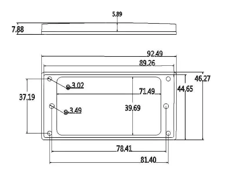 험버커 픽업 커버 프레임 플랫 탑 세트 교체 일렉트릭 기타 또는 베이스용 2 PCS 레드 픽업 장착 링