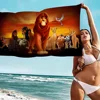 The Lion King Pattern Beach Towel Cartoon Cute Summer Kids Large Bath Pool Beach Towel Microfiber Absorbent for Swimming Travel 2