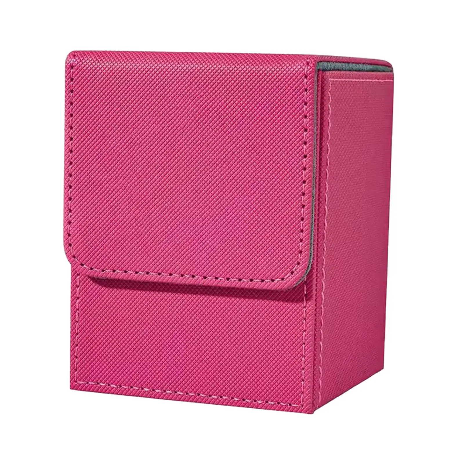 

Trading Card Deck Box Cards Case Gaming Card Holder Container PU Leather Game Card Protectors Holds 100 Cards with 2 Dividers