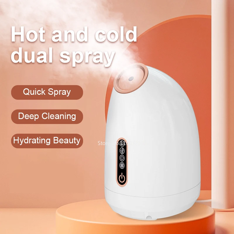 

Facial Steamer Nano Mist Sprayer Skin Care Face Moisturizer Face Spa Nebulize Hot and Cold Dual Facial Vaporizer For Home Office