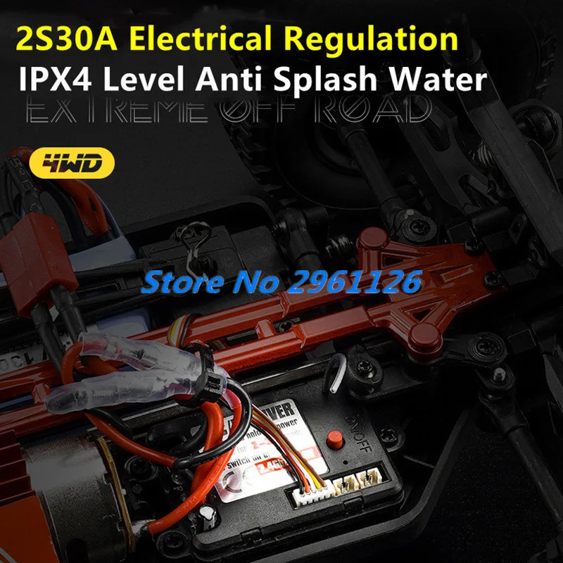 4WD 1/16 Scale 60KM/H All Terrain Off Road RC Car 2.4 Speed Adjust LED Highlight High Speed Drift Remote Control Truck Car Model 5