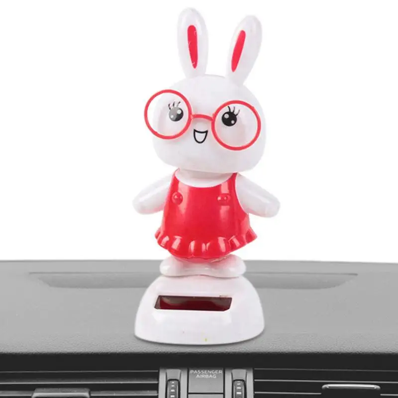 

Funny Solar Powered Dancing Swing Rabbit Doll Swing Animated Bobble Dancer Toy Car Interior Home Decoration Gifts For Women