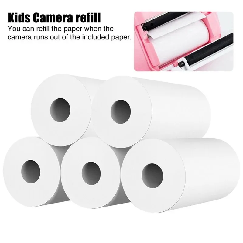 Thermal Paper Label Sticker Self-adhesive Rolls 57*25MM for Mini Printer Instant Print Kids Camera Photo