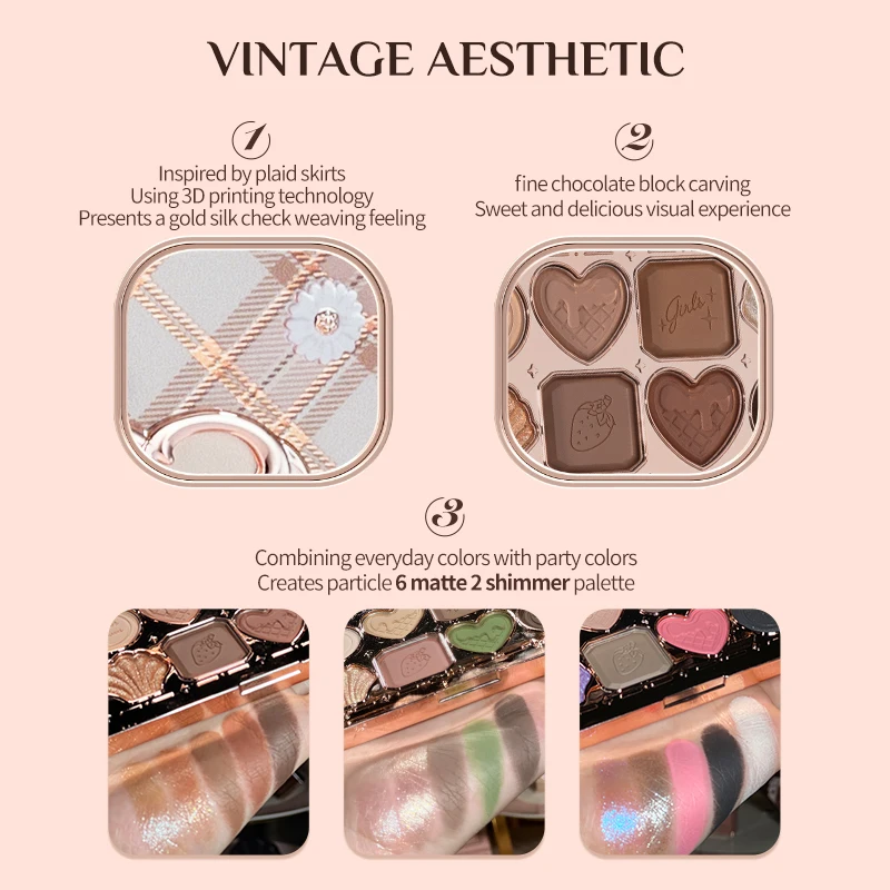 Flower Knows Chocolate Wonder-Shop Eight-Color Eyeshadow Palette