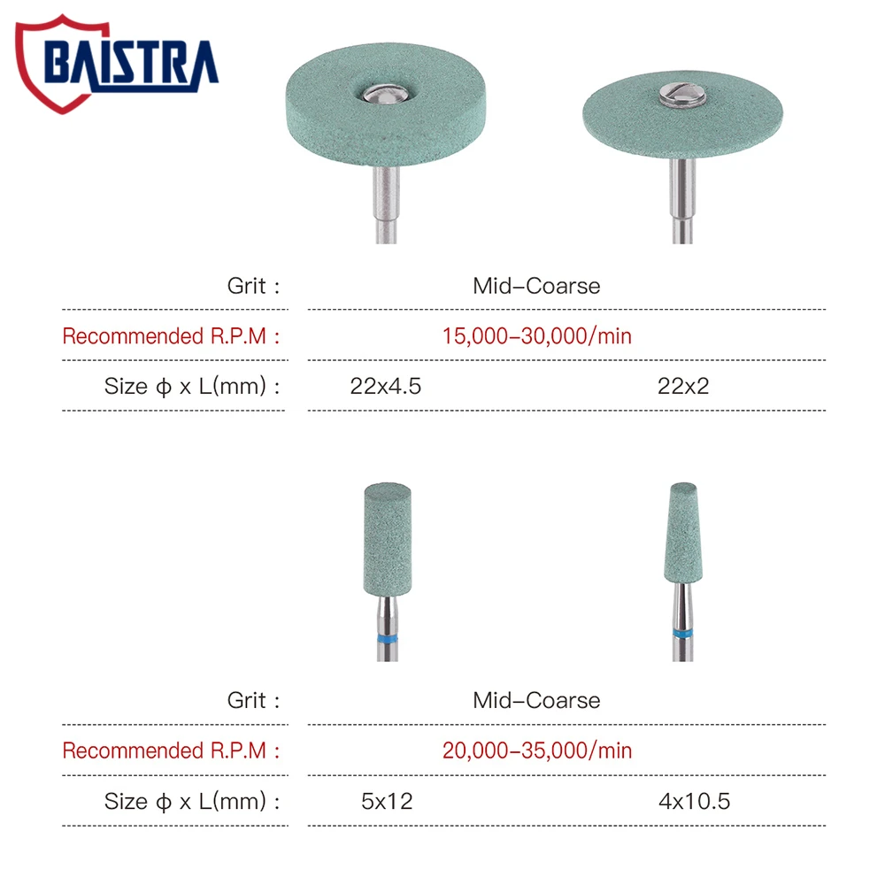 Dental Ceramic Diamond Polisher Grinder Dentist Lab Grinding Stones