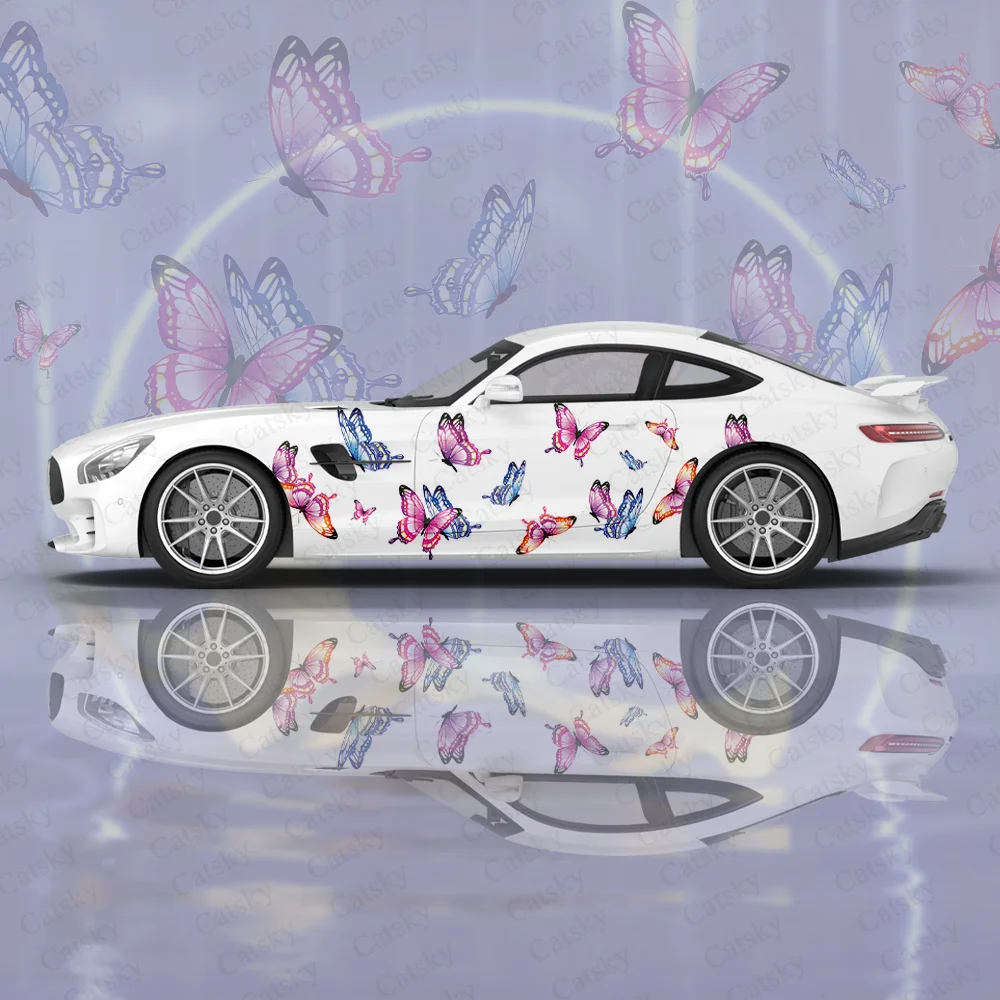 

Colorful Butterflies Design Car Body Stickers Itasha Vinyl Car Side Decal Sticker Car Body Sticker Car Decoration Stickers