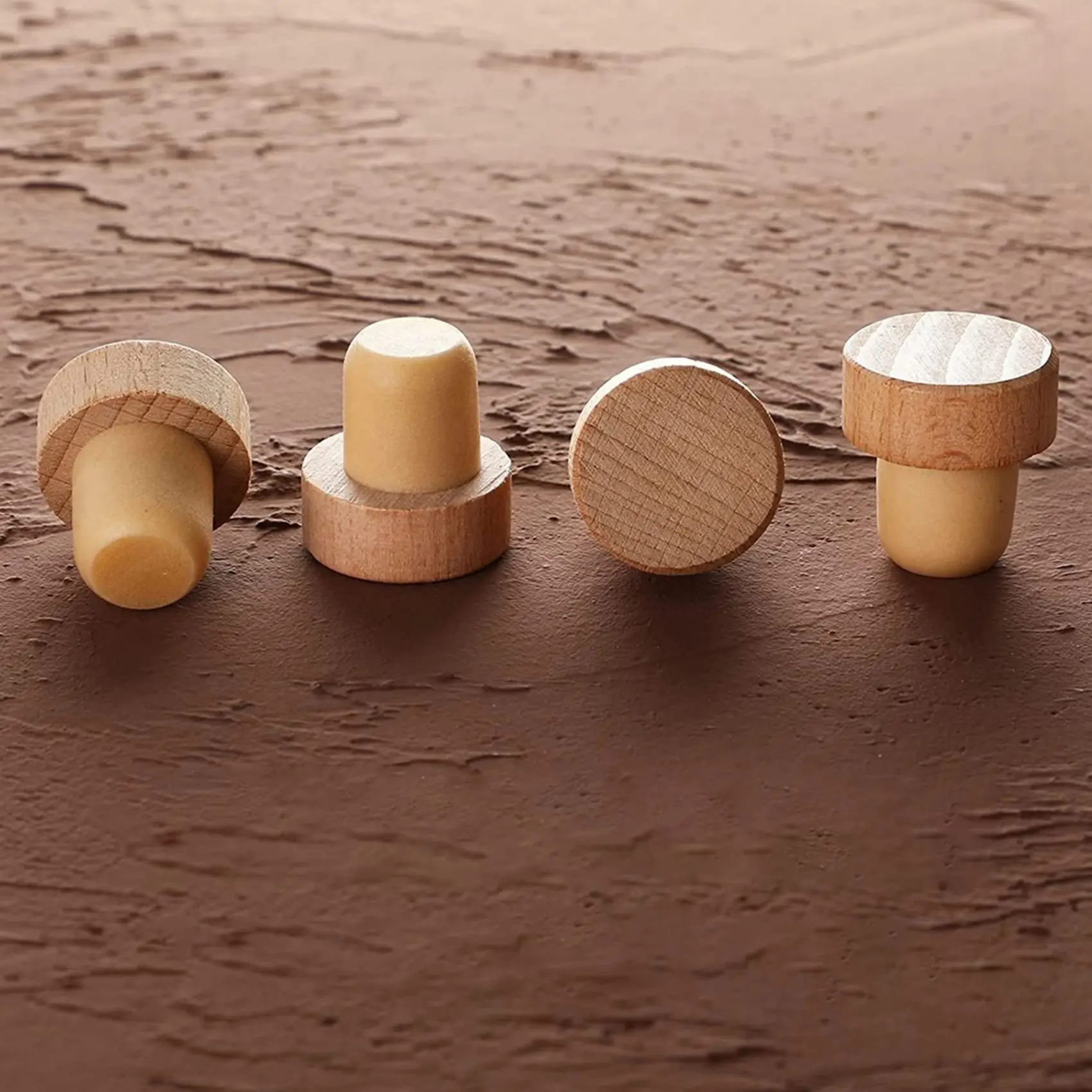Wine Bottle Corks T Shaped Cork Plugs Cork Stopper Reusable Corks Wooden and Rubber 12 Pieces wine bottle corks