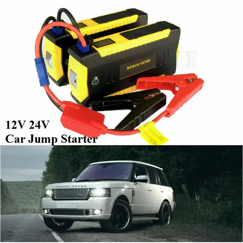 24V 12V Starting Device Portable Car Jump Starter Power Bank Charger For Battery Booster Buster LED Emergency